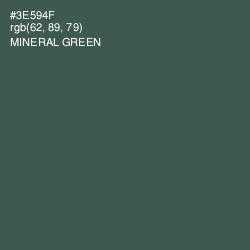 #3E594F - Mineral Green Color Image